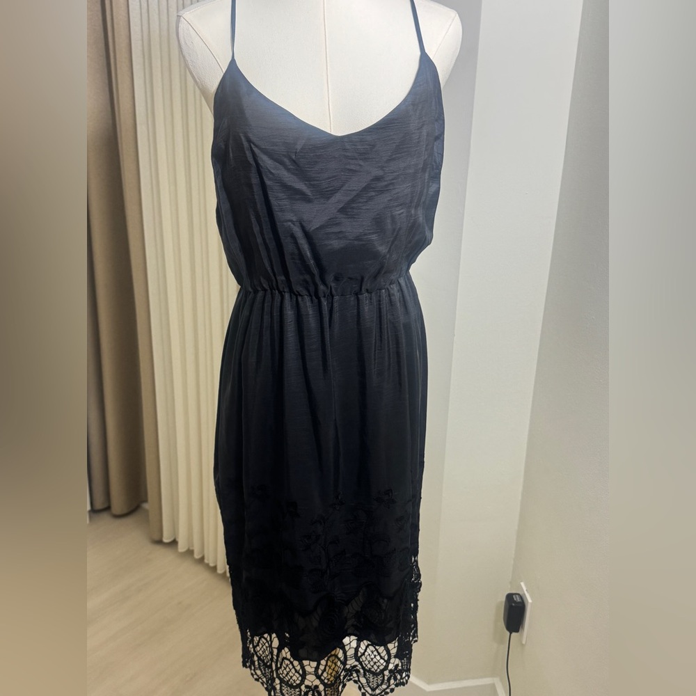 Twelfth Street by Cynthia Vincent Black Lace Midi Dress